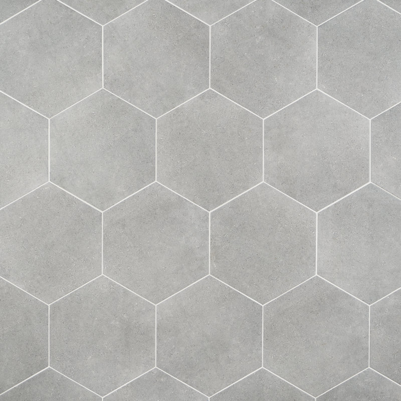 Arbor Hex 13" x 14.5" Porcelain Wood Look Wall & Floor Tile (10.51 Sq. Ft. / Case), Gray