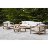 Maro Outdoor 6 - Piece Teak Conversation Set