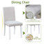 Ensemble de table de salle à manger en bois 5 pièces, table carrée avec décoration en cristal et 4 chaises rembourrées pour la cuisine et la salle à manger