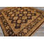 Tapis réversible en laine chocolat et or, noué à la main, 2,44 m x 3 m