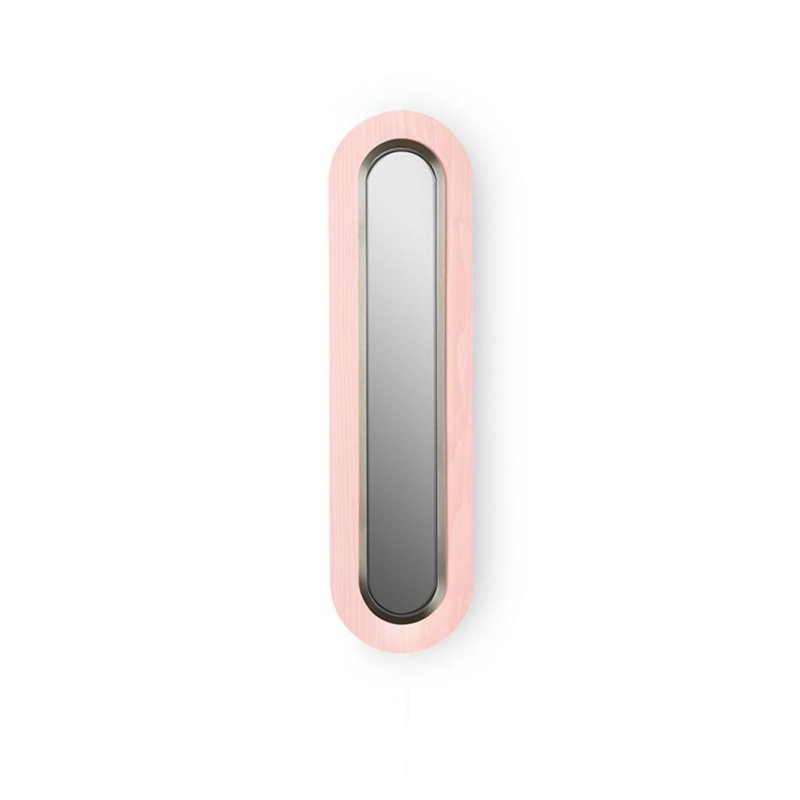 Lens 1 - Light LED Flush Mounted Sconce, 30.7" H x 8.7" W x 1.8" D, Matte Black, Pale Rose
