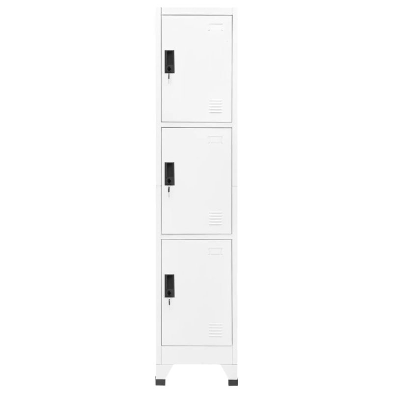Armoire vestiaire en acier, Blanc, 3