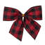 Paquet de 6 décorations pour boucles de Noël à 2 boucles en tissu écossais et toile de jute 5,5 po Buffalo