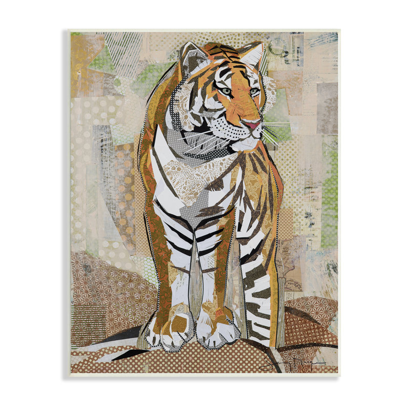 «Tiger Gazing» - Impression sur toile, Unframed, H 19 po x l 13 po x P 0,5 po