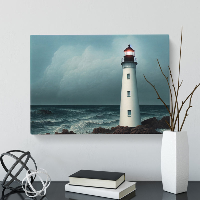 Compelling Lighthouse - Wrapped Canvas, 50cm H x 76cm W x 3cm D