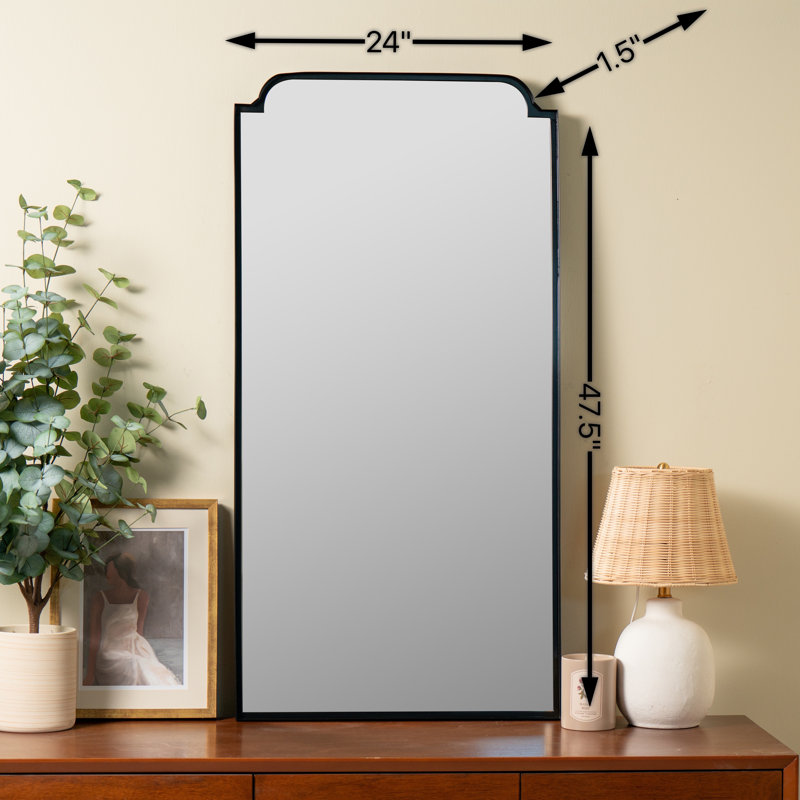 Heidi Arch Metal Mirror, Black