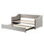 Lit de jour simple tapissier avec couchette escamotable, gris-97873165