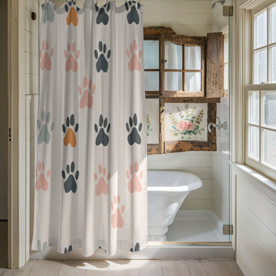 Canine Paw Designs - Rideau de douche standard 1 pièce