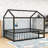 Metal House Shaped Bed With Fence-68487686-68487681