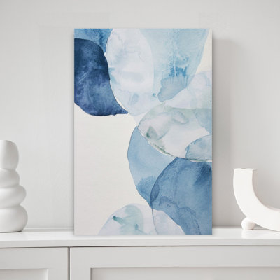 «Whispering Waves», art mural éthéré contemporain abstrait