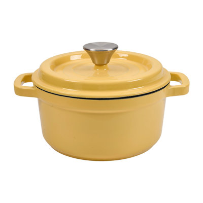 Living and Home Cast Iron Stock Pot