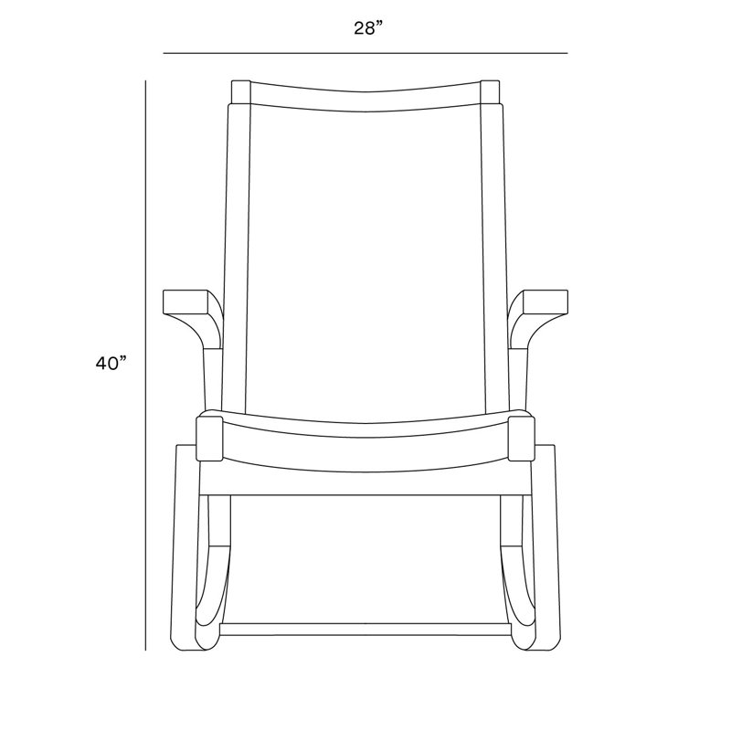 Amador Rocking Chair In San Geronimo Pattern, Mot Mot Pattern, Natural