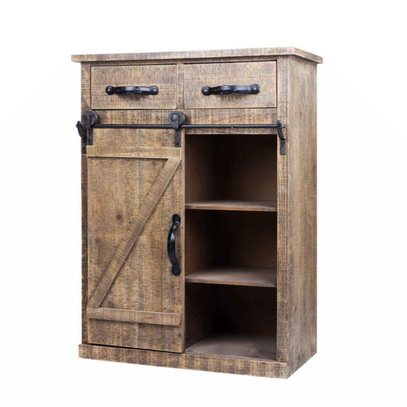 Armoire d'appoint en MDF Charissa, Brun antique