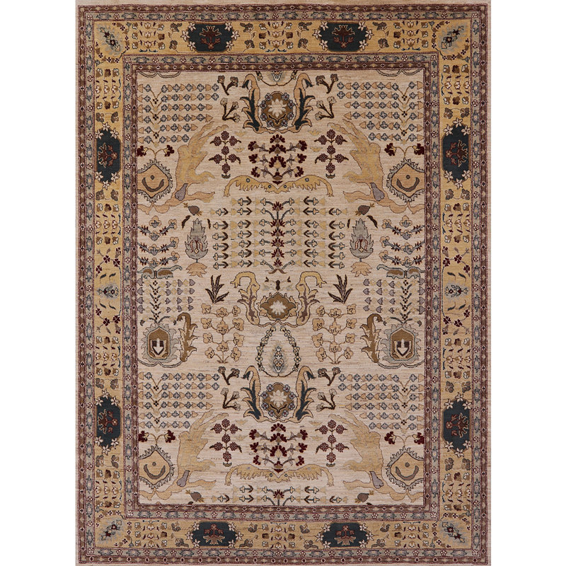 Tapis oriental brun / noir Grapeland, Rond 7 pi