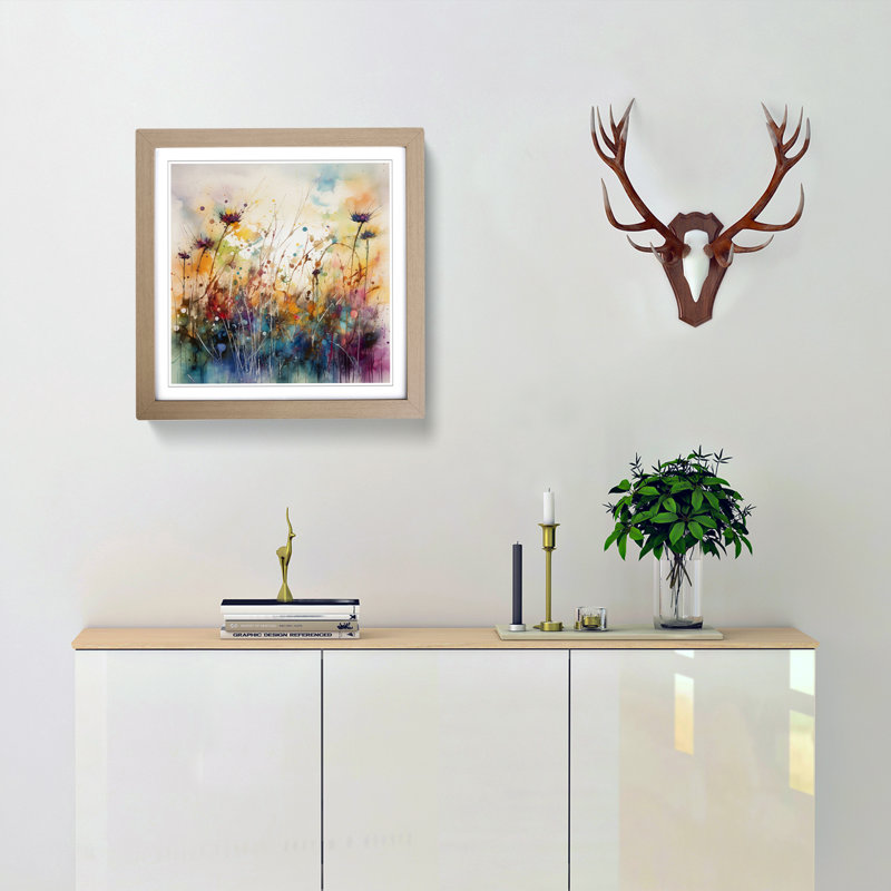 Meadow No.4 - Framed Print, Oak