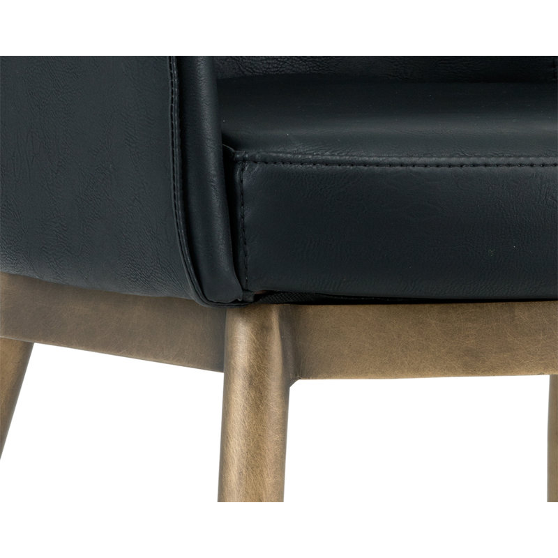 Irongate Upholstered Arm Chair, Black, Rustic Bronze
