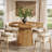 39" Solid Wood Round Pedestal Dining Table