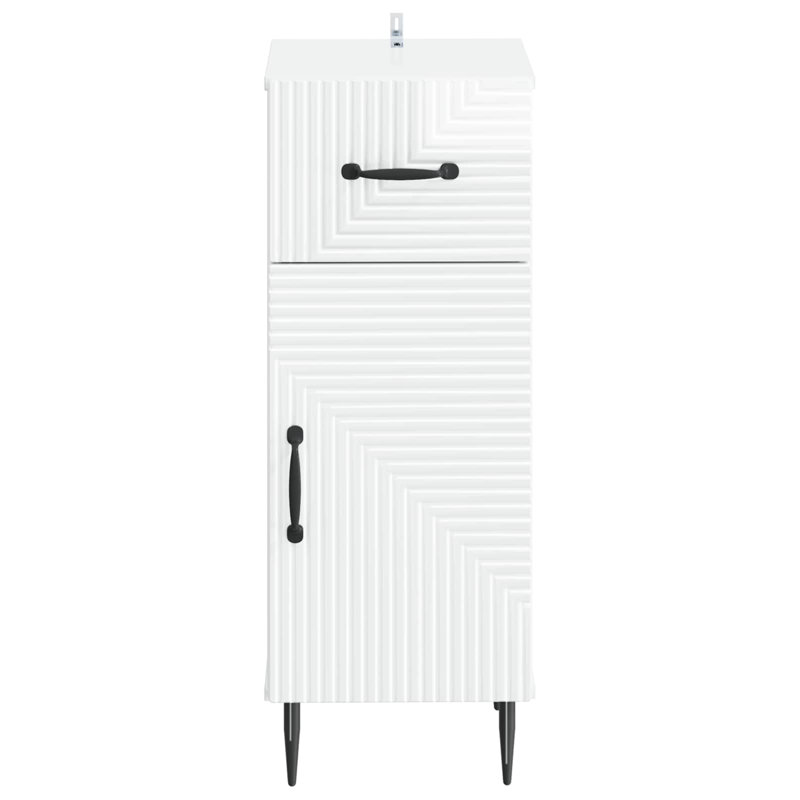 Bathroom Cabinet, High Gloss White