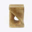 Table d'appoint MGO Twist Shape, texture semblable au bois, couleur naturelle, durable et résistante aux intempéries pour une utilisation intérieure et extérieure-215933005