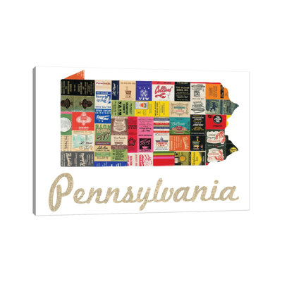 «Pennsylvania Matchbook» par Paper Cutz - impression sur toile tendue