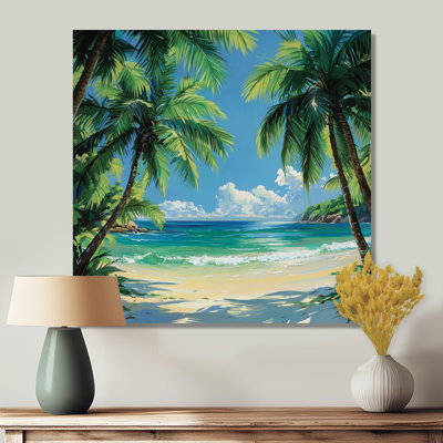Coastal Tropical Palms In Mexico - Palm Tree Canvas Print Wall Art