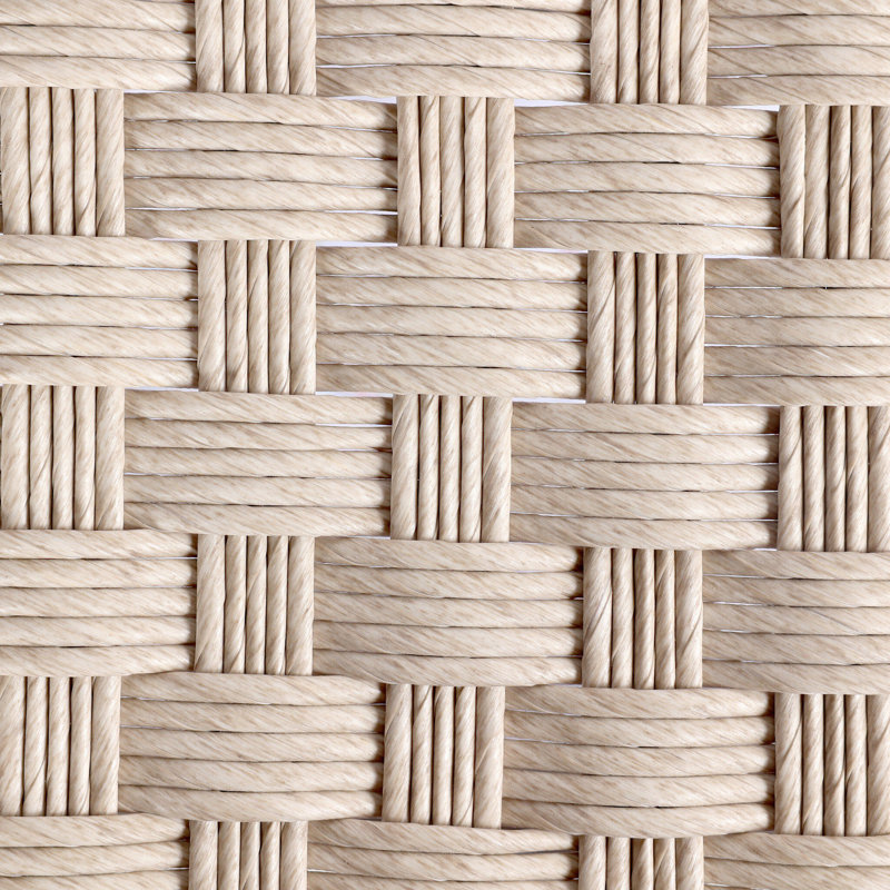 Savio Outdoor Stool-Dark Textured Woven-Counter, Beige, 30"