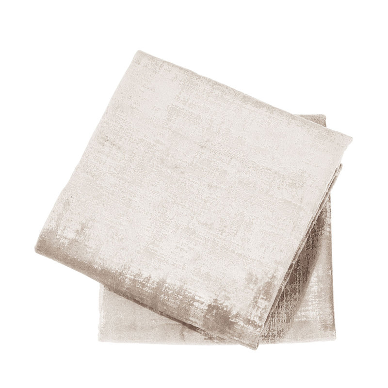 Textured Velvet Euro Reversible Pillow Cover, Gardenia