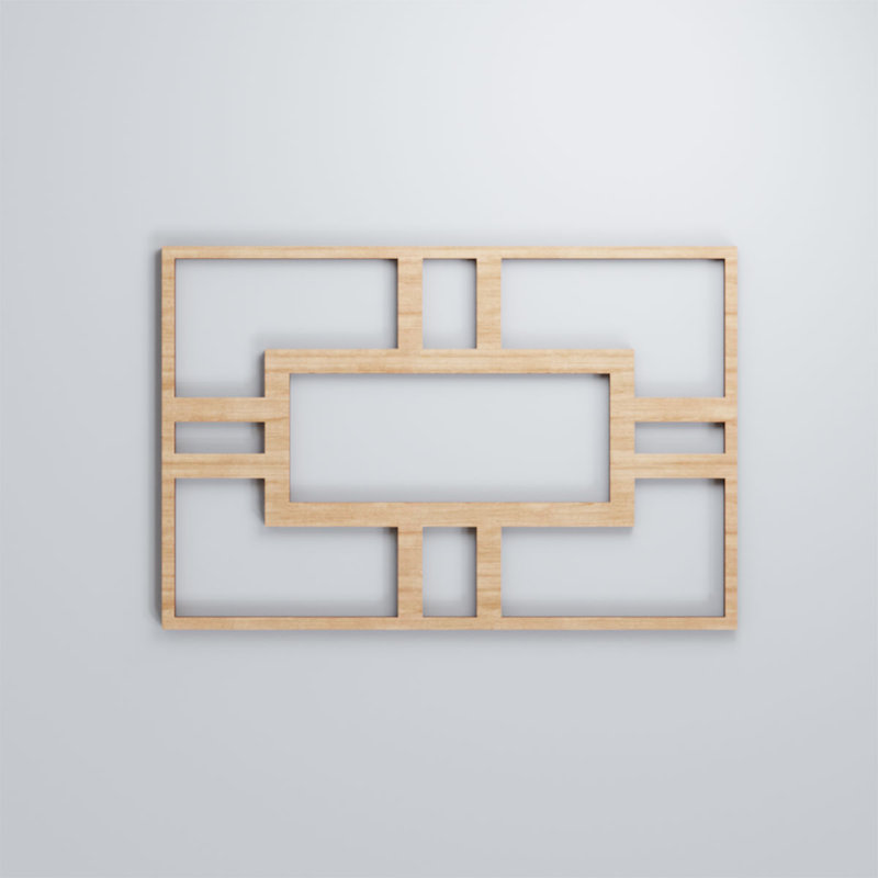 Hastings Decorative Fretwork Wood Wall Panels, Alder, 11 3/8"H x 7 1/2"W x 1/4"D