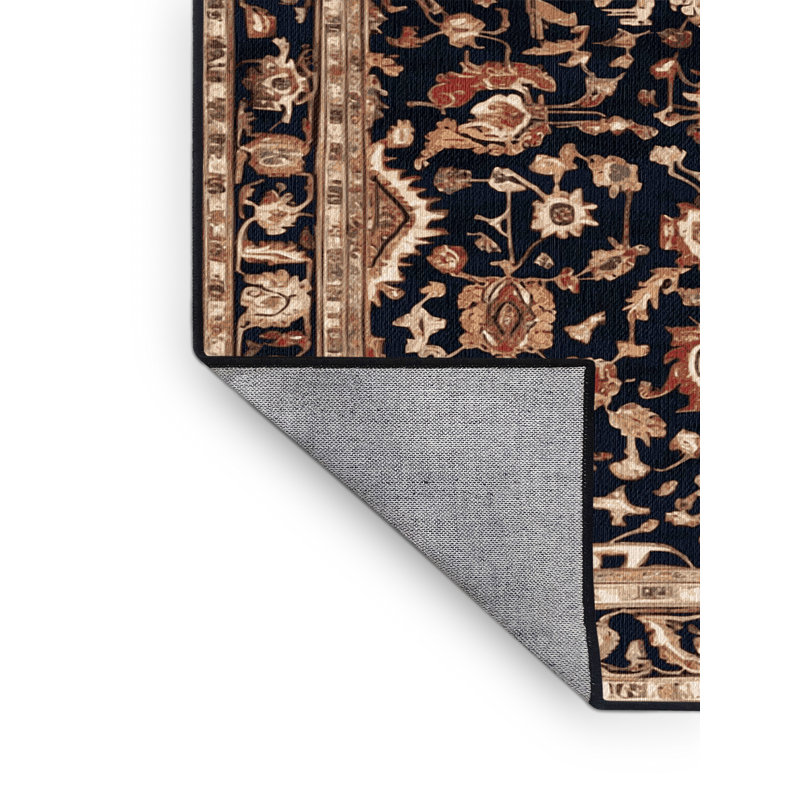 Tapis brun lavable à la machine, Rond 6 pi