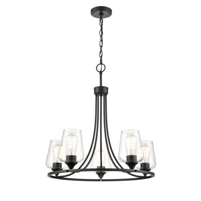Dimmable Wagon Wheel Chandelier