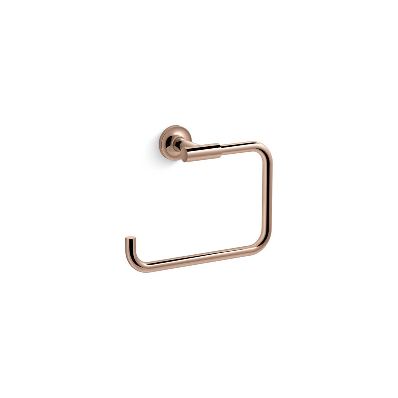 Purist® Wall Mounted Towel Ring for Bathroom, Metal Bathroom Hand Towel Ring, Vibrant Rose Gold