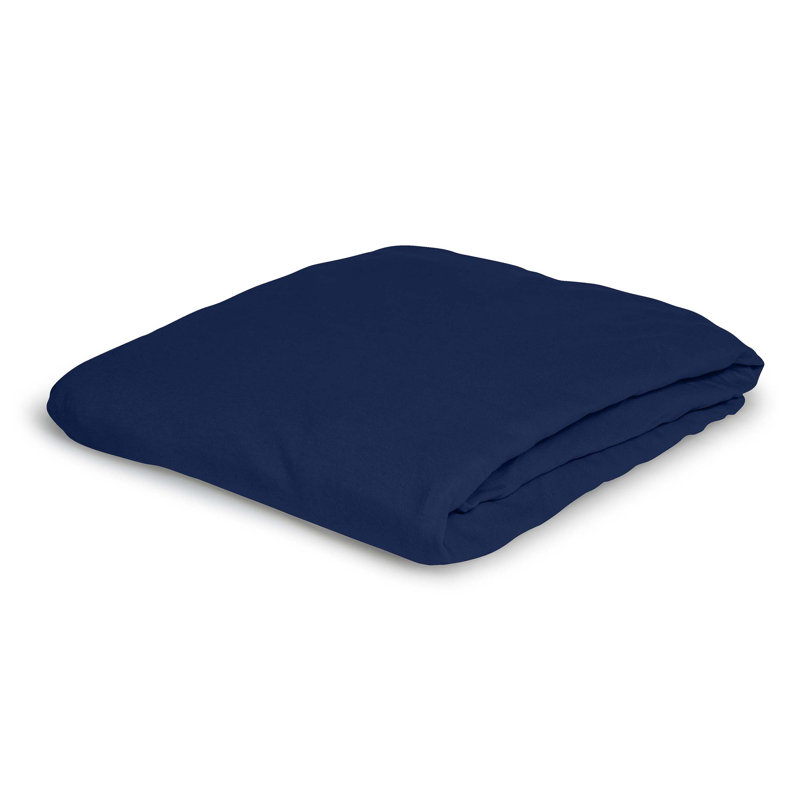 Vesuv 100% Cotton Jersey Knit Fitted Sheet, Jeans, 160 x 200 cm