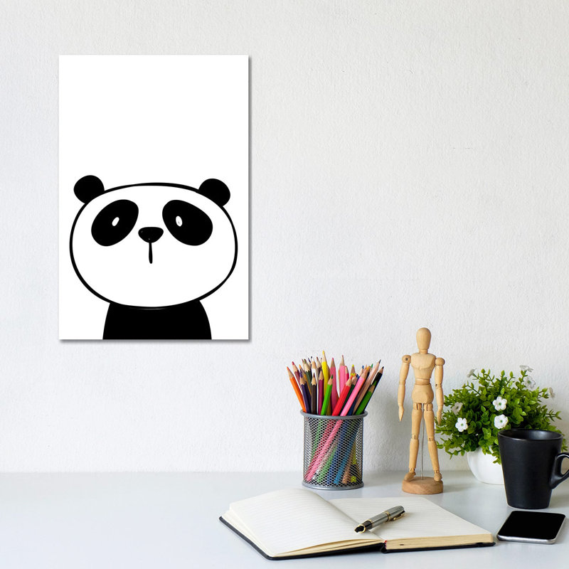 Panda - Wrapped Canvas Print, 20.32 cm H x 30.48 cm W