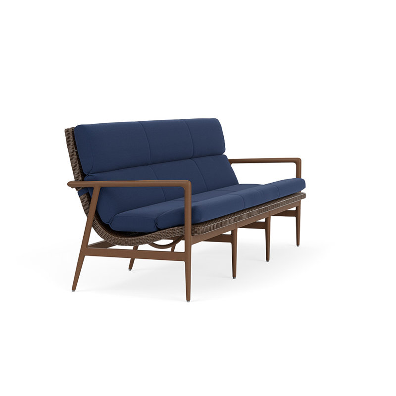 Cascade Outdoor 3 - Seat Patio Sofa, Beach Navy, Bark