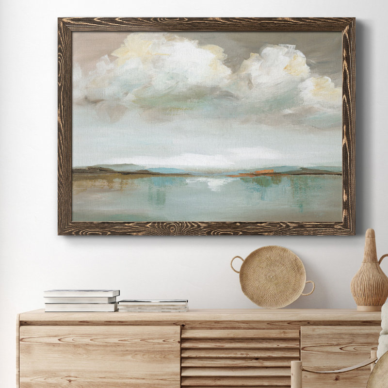 Grand ciel - cadre photo, reproduction d'art sur toile, H 37,5 po x l 27,5 po x P 1,5 po, Noyer