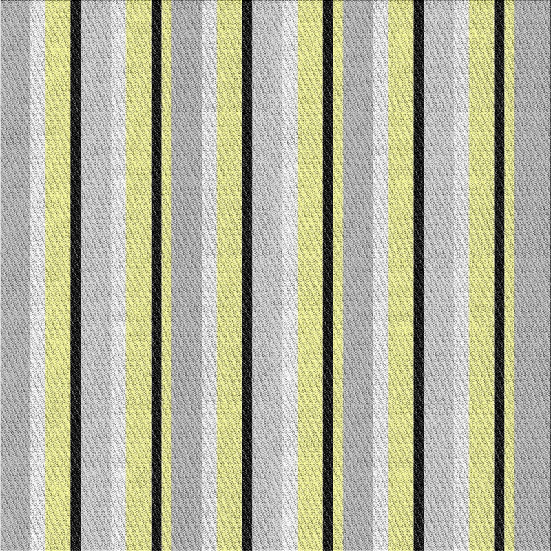 Tapis jaune à rayures Milner, Carré 8 pi