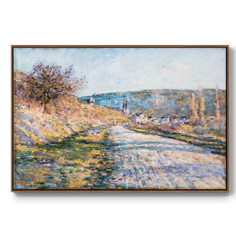 Monet, H 25 po x l 37 po x P 2 po, Noyer