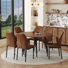 42-54'' Extendable Dining Table Set With Comfortable Upholstered Dining Chairs
