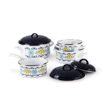 Amalfi 4 - Piece Enamelware Cookware Set