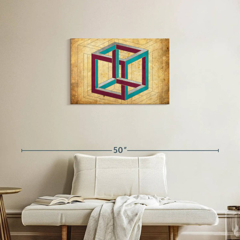 Avery Geometric Cube Illusion, 20" H x 30" W
