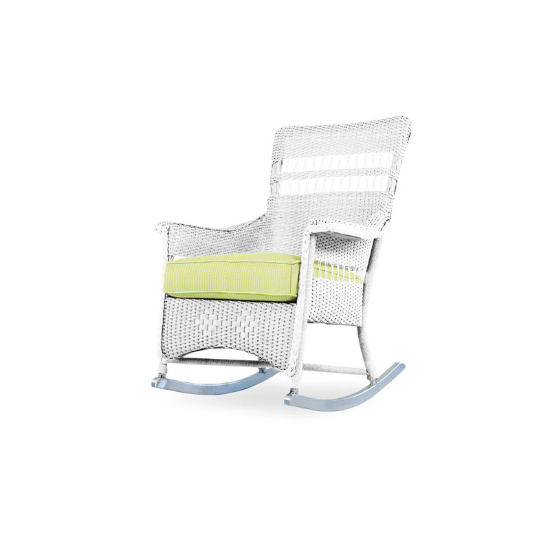 Nantucket Outdoor Rocker Chair, White, Demo Stone