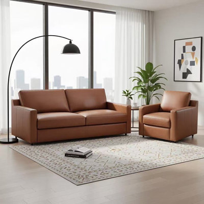 Top Grain Genuine Leather Armchair