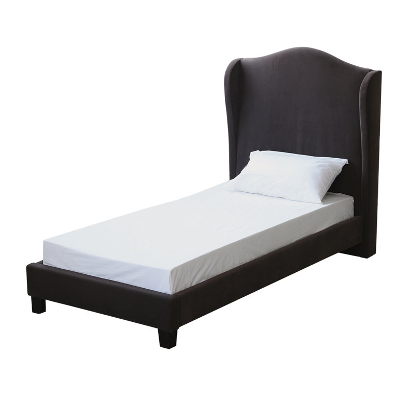 Sanjuana Upholstered Bed, Silver, Single (3')