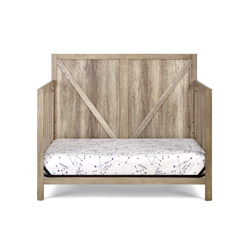 Barnside 4In1 Convertible Crib Washed Gray, Châtaigne