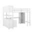 Loft double en bois avec garde-robe et bureau pour enfants-365974319
