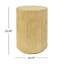 Table d'appoint cylindrique avec texture semblable au bois, design rétro pour intérieurs rustiques et modernes, durable et multifonctionnelle.