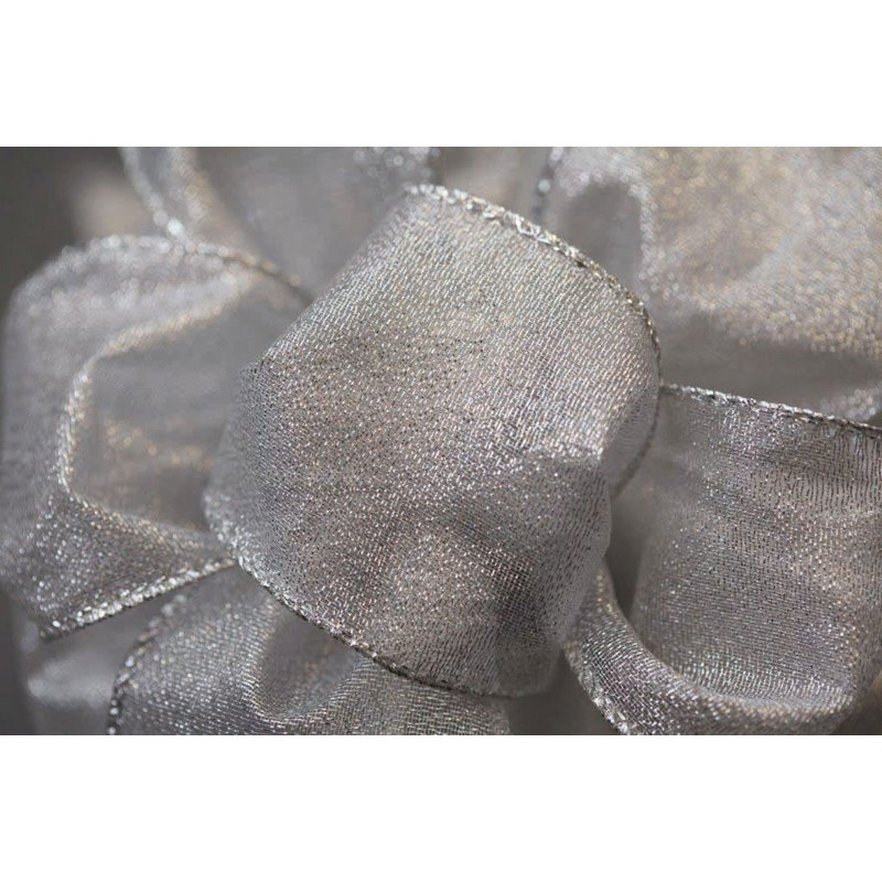 Ruban uni, H 2,5 po x l 6 po x P 6 po, Argent
