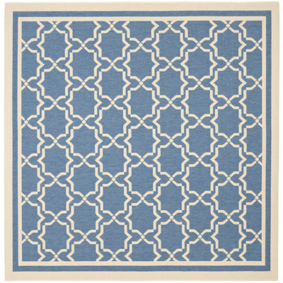 Tapis d'intérieur / extérieur à motif géométrique Dirks Performance