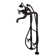 Kingston Brass Kingston Three-Handle 2-Hole Freestanding Clawfoot Tub Faucet Package with Supply Line and Stop Valve
