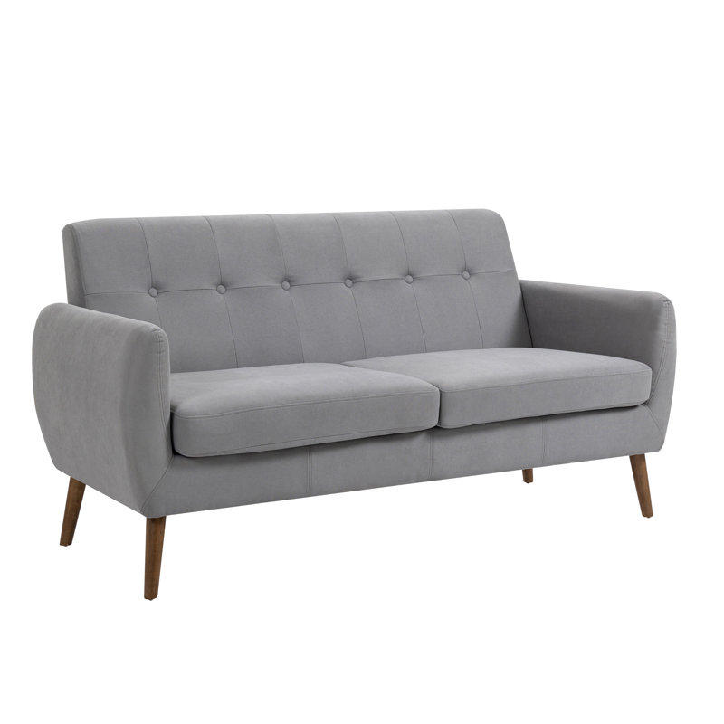 Atifa Apollos 66.9'' Wide Loveseat, Grey Polyester Blend